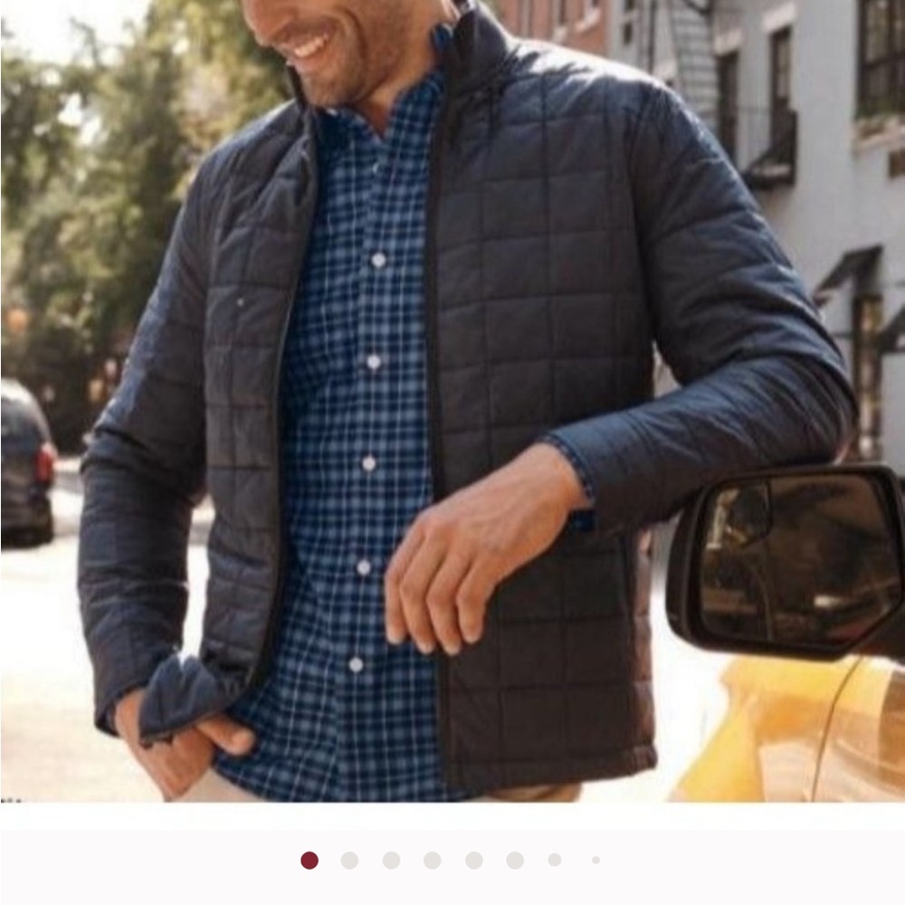 UNTUCKit Men's Navy Quilted Puffer Jacket